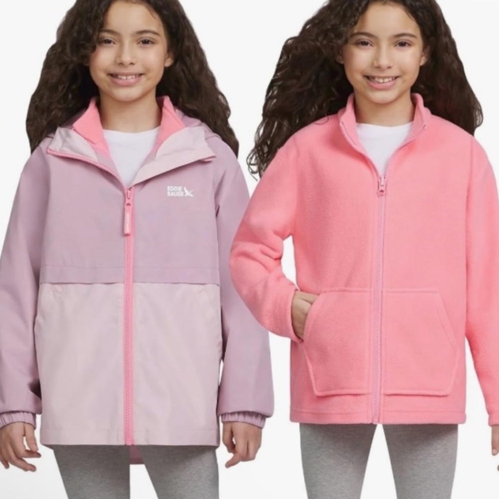 Eddie Bauer Youth LightWeight 3 in 1 Jacket with Zip Out Liner size 7/8T